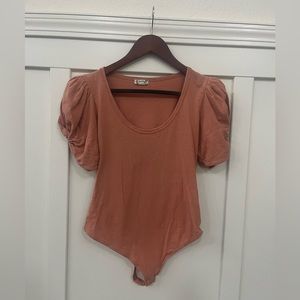 Free People intimately Short Sleeve Body Suit Sz S